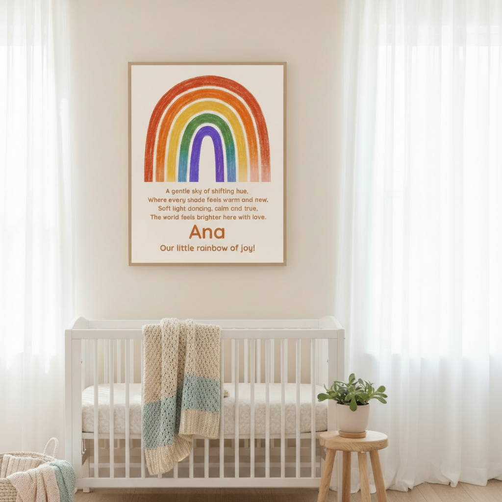 Rainbow Nursery Wall Art Mockup